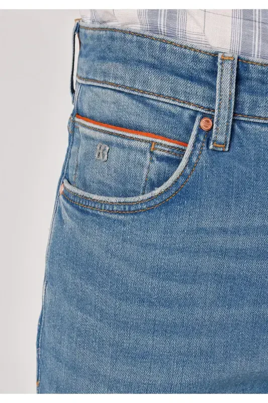 Danny Dar Fit pastki qorinli to'g'ri oyoqli jinsi shimlar erkaklar uchun - 5