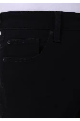 Slim Fit Düşük Bel Dar Paça Erkek Siyah Jean Pantolon - 5