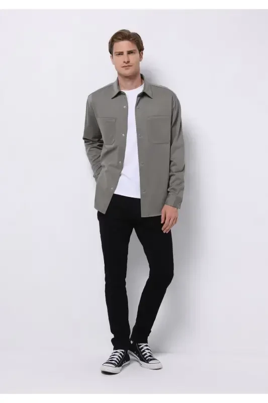 Danny pastki bel tor, ingich, slim fit, qora erkaklar jinsi shimi - COLIN’S