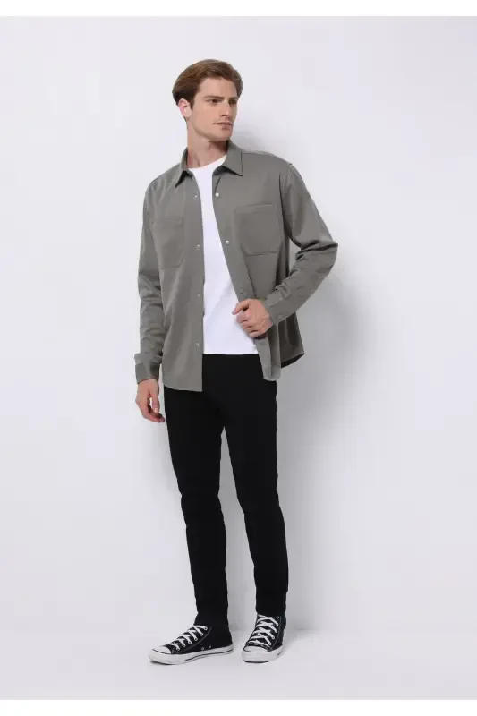 Danny pastki bel tor, ingich, slim fit, qora erkaklar jinsi shimi - 3