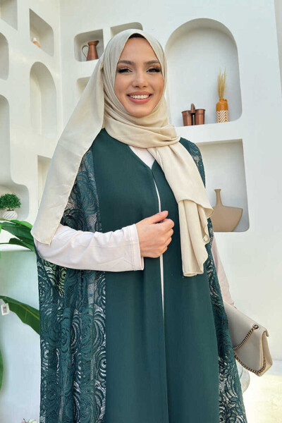 Dantel Abaya 7884 Zümrüt - 4