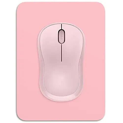 Dapesuom Small Mouse Pad, 6 x 8 Inch Thick Rubber Premium-Textured Non-Slip Portable & Washable Mini Mouse Mat for Women Men Wireless Laptops Keyboard Tray Gaming Work Computer Office Travel, Pink - 1