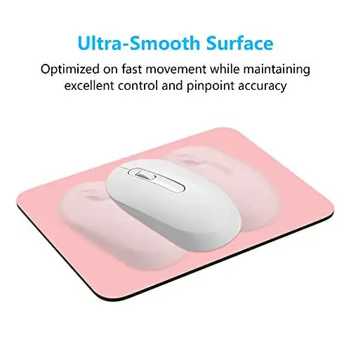 Dapesuom Small Mouse Pad, 6 x 8 Inch Thick Rubber Premium-Textured Non-Slip Portable & Washable Mini Mouse Mat for Women Men Wireless Laptops Keyboard Tray Gaming Work Computer Office Travel, Pink - 5