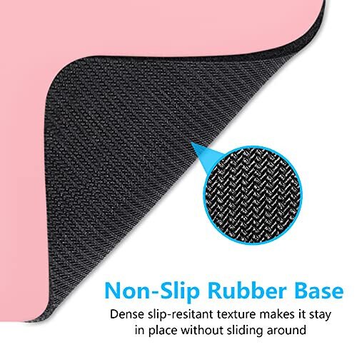 Dapesuom Small Mouse Pad, 6 x 8 Inch Thick Rubber Premium-Textured Non-Slip Portable & Washable Mini Mouse Mat for Women Men Wireless Laptops Keyboard Tray Gaming Work Computer Office Travel, Pink - 6