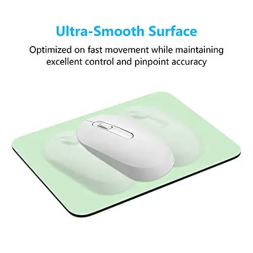 Dapesuom Small Mouse Pad, 6 x 8 Inch Thick Rubber Premium-Textured Non-Slip Portable & Washable Mini Mouse Mat for Women Men Wireless Laptops Keyboard Tray Gaming Computer Office Travel, Lake Green - 5