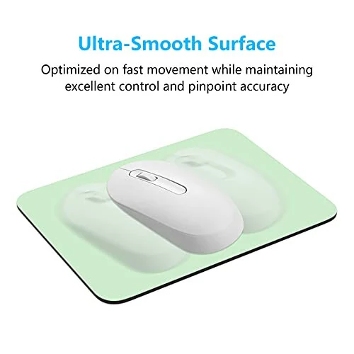 Dapesuom Small Mouse Pad, 6 x 8 Inch Thick Rubber Premium-Textured Non-Slip Portable & Washable Mini Mouse Mat for Women Men Wireless Laptops Keyboard Tray Gaming Computer Office Travel, Lake Green - 5