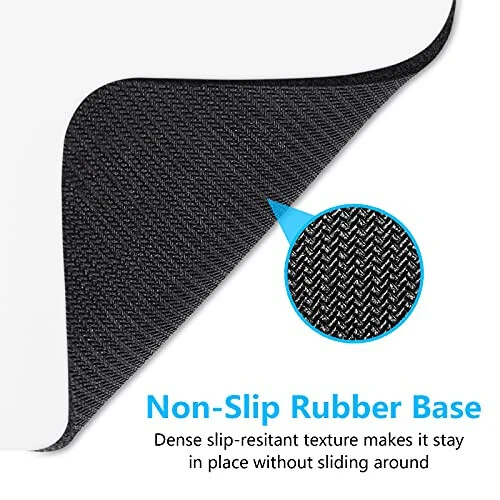 Dapesuom Small Mouse Pad, 6 x 8 Inch Thick Rubber Premium-Textured Non-Slip Portable & Washable Mini Mouse Mat for Women Men Wireless Laptops Keyboard Tray Gaming Work Computer Office Travel, White - 6
