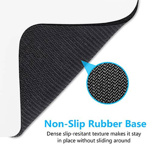 Dapesuom Small Mouse Pad, 6 x 8 Inch Thick Rubber Premium-Textured Non-Slip Portable & Washable Mini Mouse Mat for Women Men Wireless Laptops Keyboard Tray Gaming Work Computer Office Travel, White - 6