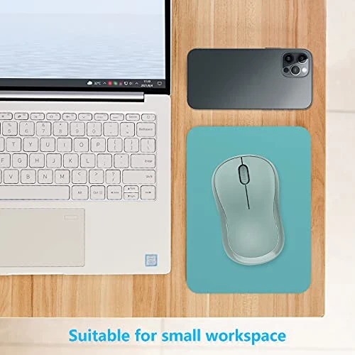 Dapesuom Small Mouse Pad, 6 x 8 Inch Thick Rubber Premium-Textured Non-Slip Portable & Washable Mini Mouse Mat for Women Men Wireless Laptops Keyboard Tray Gaming Work Computer Travel, Malachite Green - 4