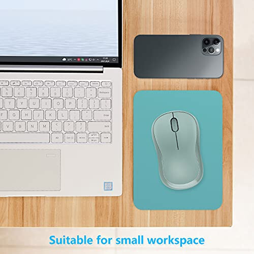 Dapesuom Small Mouse Pad, 6 x 8 Inch Thick Rubber Premium-Textured Non-Slip Portable & Washable Mini Mouse Mat for Women Men Wireless Laptops Keyboard Tray Gaming Work Computer Travel, Malachite Green - 4