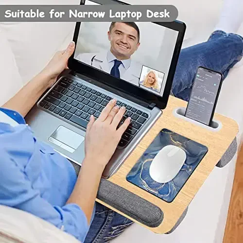 Dapesuom Small Mouse Pad, 6 x 8 Inch Thick Rubber Premium-Textured Non-Slip Portable & Washable Mini Mouse Mat for Women Wireless Laptops Keyboard Tray Gaming Work Computer Travel, Gray Gold Marble - 5