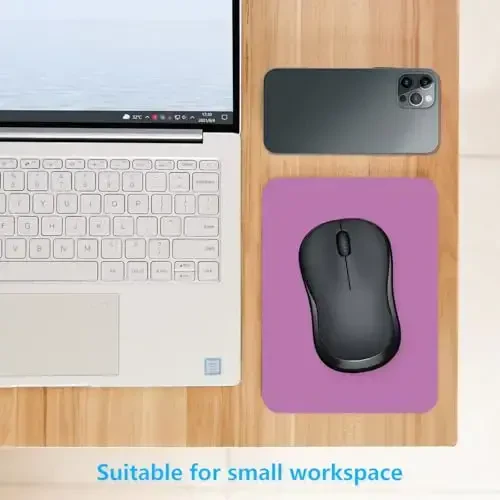 Dapesuom Small Mouse Pad, 6 x 8 Inch Thick Rubber Premium-Textured Non-Slip Portable & Washable Mini Mouse Mat for Women Men Wireless Laptops Keyboard Tray Gaming Work Computer Travel, Radiant Orchid - 3
