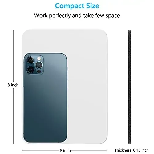 Dapesuom Small Mouse Pad, 6 x 8 Inch Thick Rubber Premium-Textured Non-Slip Portable & Washable Mini Mouse Mat for Women Wireless Laptops Keyboard Tray Gaming Work Computer Office Travel, Space Gray - MODAZONE (1)