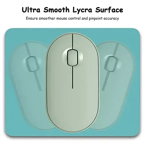 Dapesuom Kichkina sichqoncha paneli, 5 x 6 dyuymli qalin kauchuk Premium-teksturali sirpanmaydigan portativ va yuviladigan mini sichqoncha matosi Ayollar Erkaklar Simsiz noutbuklar Klaviatura Tovoq O'yin Ish Kompyuter Ofis Sayohat, Yashil - 3