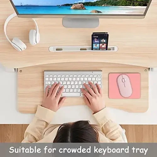 Dapesuom Small Mouse Pad, 5 x 6 Inch Thick Rubber Premium-Textured Non-Slip Portable & Washable Mini Mouse Mat for Women Men Wireless Laptops Keyboard Tray Gaming Computer Office Travel, Rose Pink - 6