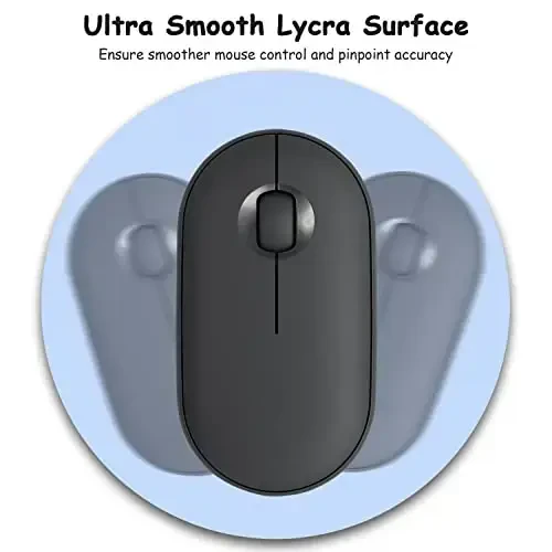 Dapesuom kichkina sichqoncha paneli, 6 x 6 dyuym qalinlikdagi rezina Premium-to‘qimali sirpanmaydigan portativ va yuviladigan dumaloq mini sichqoncha matosi ayollar erkaklar uchun simsiz noutbuklar klaviatura patnisi o‘yin ish kompyuteri sayohati, moviy osmon - 3