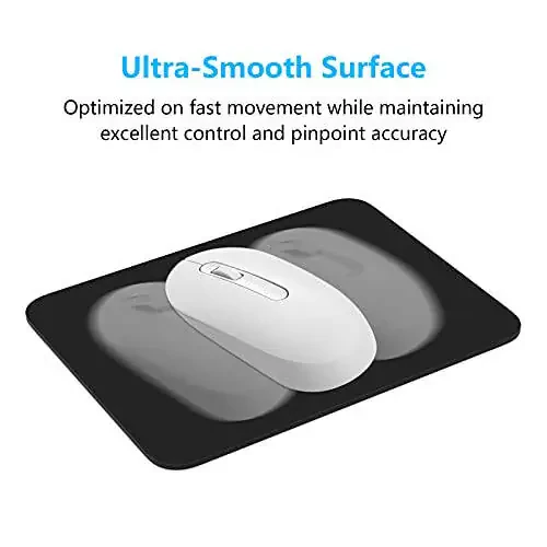 Dapesuom Small Mouse Pad, 6 x 8 Inch Thick Rubber Premium-Textured Non-Slip Portable & Washable Mini Mouse Mat for Women Men Wireless Laptops Keyboard Tray Gaming Work Computer Office Travel, Black - 5