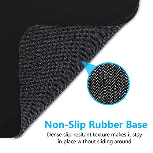 Dapesuom Small Mouse Pad, 6 x 8 Inch Thick Rubber Premium-Textured Non-Slip Portable & Washable Mini Mouse Mat for Women Men Wireless Laptops Keyboard Tray Gaming Work Computer Office Travel, Black - 6