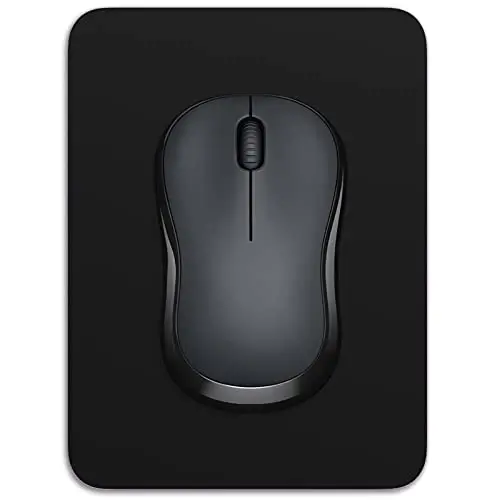 Dapesuom Small Mouse Pad, 6 x 8 Inch Thick Rubber Premium-Textured Non-Slip Portable & Washable Mini Mouse Mat for Women Men Wireless Laptops Keyboard Tray Gaming Work Computer Office Travel, Black 