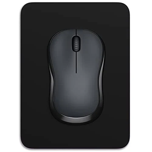 Dapesuom Small Mouse Pad, 6 x 8 Inch Thick Rubber Premium-Textured Non-Slip Portable & Washable Mini Mouse Mat for Women Men Wireless Laptops Keyboard Tray Gaming Work Computer Office Travel, Black - Dapesuom