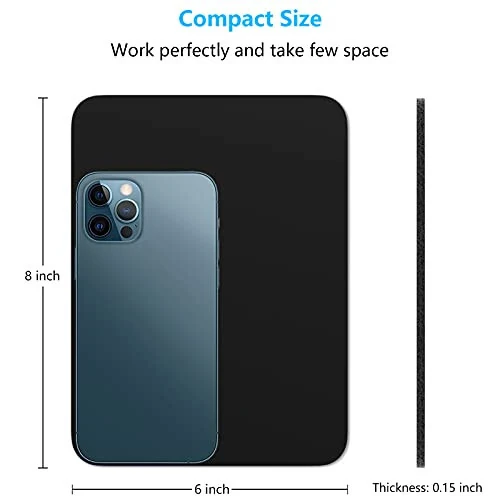 Dapesuom Small Mouse Pad, 6 x 8 Inch Thick Rubber Premium-Textured Non-Slip Portable & Washable Mini Mouse Mat for Women Men Wireless Laptops Keyboard Tray Gaming Work Computer Office Travel, Black - Dapesuom (1)