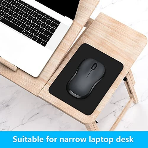 Dapesuom Small Mouse Pad, 6 x 8 Inch Thick Rubber Premium-Textured Non-Slip Portable & Washable Mini Mouse Mat for Women Men Wireless Laptops Keyboard Tray Gaming Work Computer Office Travel, Black - 3