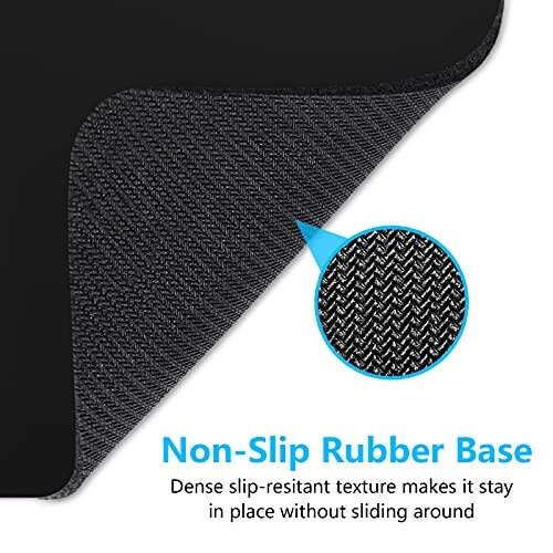 Dapesuom Small Mouse Pad, 6 x 8 Inch Thick Rubber Premium-Textured Non-Slip Portable & Washable Mini Mouse Mat for Women Men Wireless Laptops Keyboard Tray Gaming Work Computer Office Travel, Black - 6