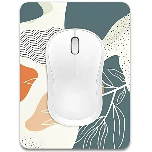 Dapesuom Small Mouse Pad, 6 x 8 Inch Thick Rubber Premium-Textured Non-Slip Portable & Washable Mini Mouse Mat for Women Men Wireless Laptops Keyboard Tray Gaming Work Computer Office Travel, Leaf - DAPESUOM