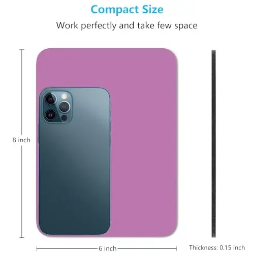 Dapesuom Small Mouse Pad, 6 x 8 Inch Thick Rubber Premium-Textured Non-Slip Portable & Washable Mini Mouse Mat for Women Men Wireless Laptops Keyboard Tray Gaming Work Computer Travel, Radiant Orchid - DAPESUOM (1)
