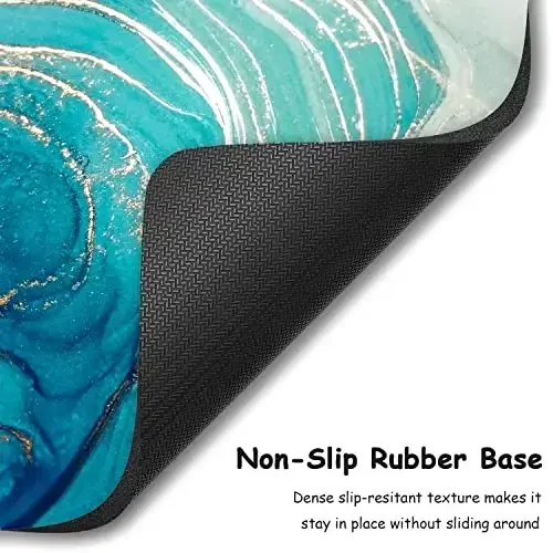 Dapesuom Small Mouse Pad, 6 x 8 Inch Thick Rubber Premium-Textured Non-Slip Portable & Washable Mini Mouse Mat for Women Wireless Laptops Keyboard Tray Gaming Work Computer Travel, Gold Line Marble - 4