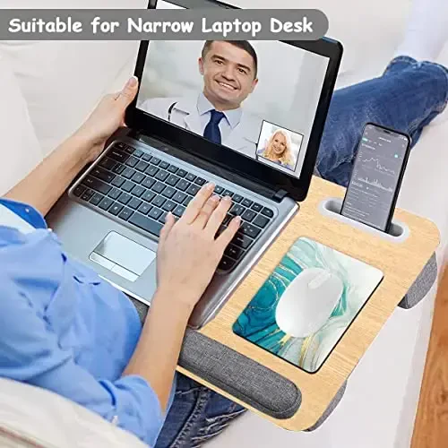 Dapesuom Small Mouse Pad, 6 x 8 Inch Thick Rubber Premium-Textured Non-Slip Portable & Washable Mini Mouse Mat for Women Wireless Laptops Keyboard Tray Gaming Work Computer Travel, Gold Line Marble - 5