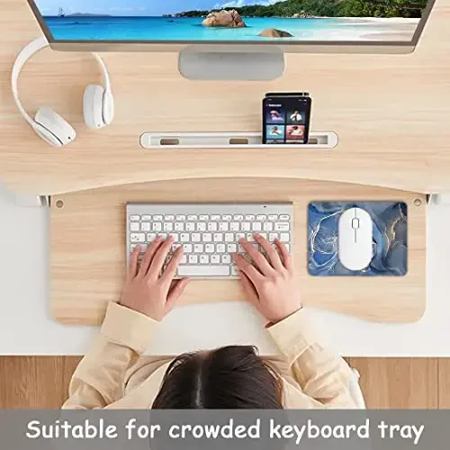 Dapesuom Small Mouse Pad, 6 x 8 Inch Thick Rubber Premium-Textured Non-Slip Portable & Washable Mini Mouse Mat for Women Wireless Laptops Keyboard Tray Gaming Work Computer Travel, Gray Gold Marble - 6