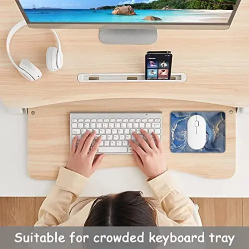 Dapesuom Small Mouse Pad, 6 x 8 Inch Thick Rubber Premium-Textured Non-Slip Portable & Washable Mini Mouse Mat for Women Wireless Laptops Keyboard Tray Gaming Work Computer Travel, Gray Gold Marble - 6