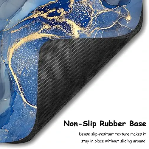 Dapesuom Küçük Mouse Pad, 15 x 20 cm Kalın Kauçuk Premium Dokulu Kaymaz Taşınabilir & Yıkanabilir Mini Mouse Mat Kadınlar için Kablosuz Dizüstü Bilgisayarlar Klavye Tepsisi Oyun Çalışma Bilgisayarı Seyahat, Gri Altın Mermer - 4