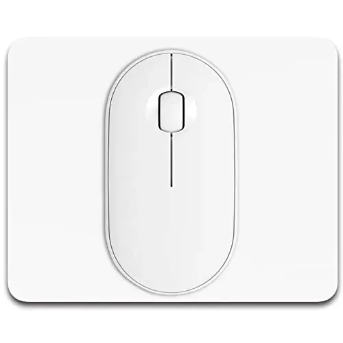 Dapesuom Small Mouse Pad, 5 x 6 Inch Thick Rubber Premium-Textured Non-Slip Portable & Washable Mini Mouse Mat for Women Men Wireless Laptops Keyboard Tray Gaming Work Computer Office Travel, White - 1