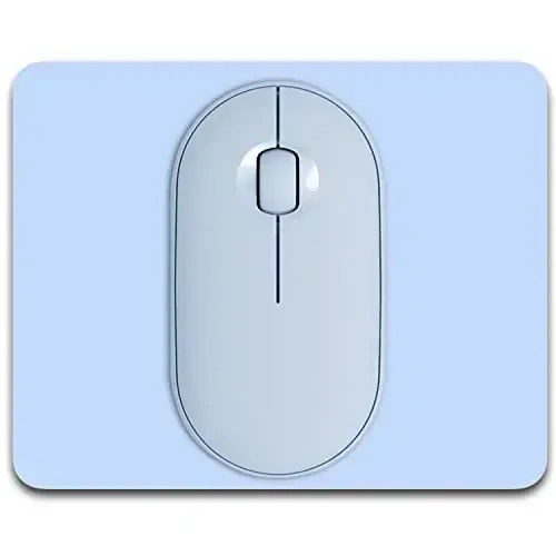 Dapesuom Small Mouse Pad, 5 x 6 Inch Thick Rubber Premium-Textured Non-Slip Portable & Washable Mini Mouse Mat for Women Men Wireless Laptops Keyboard Tray Gaming Work Computer Office Travel, Sky Blue - 1