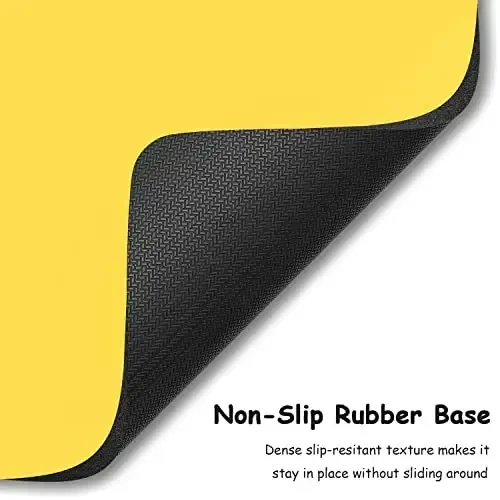 Dapesuom Small Mouse Pad, 5 x 6 Inch Thick Rubber Premium-Textured Non-Slip Portable & Washable Mini Mouse Mat for Women Men Wireless Laptops Keyboard Tray Gaming Work Computer Office Travel, Yellow - 4