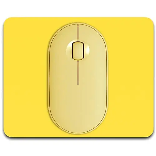 Dapesuom Small Mouse Pad, 5 x 6 Inch Thick Rubber Premium-Textured Non-Slip Portable & Washable Mini Mouse Mat for Women Men Wireless Laptops Keyboard Tray Gaming Work Computer Office Travel, Yellow - 1