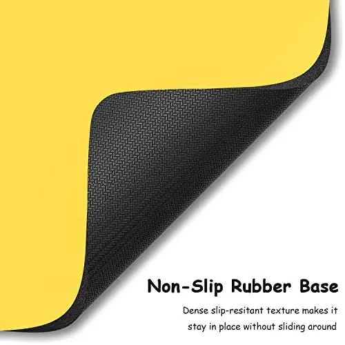 Dapesuom Small Mouse Pad, 5 x 6 Inch Thick Rubber Premium-Textured Non-Slip Portable & Washable Mini Mouse Mat for Women Men Wireless Laptops Keyboard Tray Gaming Work Computer Office Travel, Yellow - 4