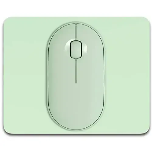 Dapesuom Small Mouse Pad, 5 x 6 Inch Thick Rubber Premium-Textured Non-Slip Portable & Washable Mini Mouse Mat for Women Men Wireless Laptops Keyboard Tray Gaming Work Computer Travel, Lake Green - 1