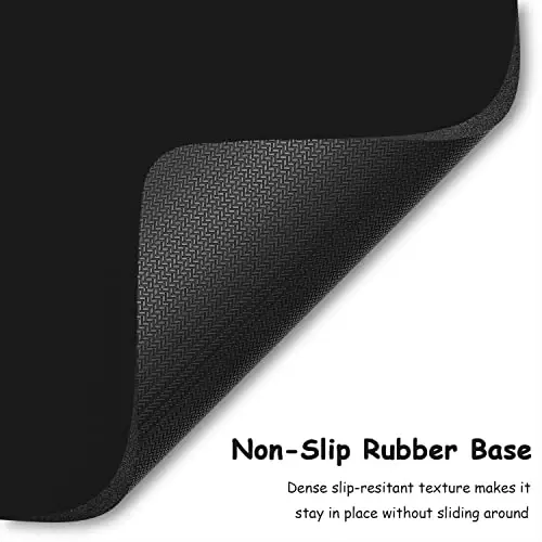 Dapesuom Small Mouse Pad, 5 x 6 Inch Thick Rubber Premium-Textured Non-Slip Portable & Washable Mini Mouse Mat for Women Men Wireless Laptops Keyboard Tray Gaming Work Computer Travel, Jet Black - 4
