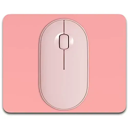 Dapesuom Small Mouse Pad, 5 x 6 Inch Thick Rubber Premium-Textured Non-Slip Portable & Washable Mini Mouse Mat for Women Men Wireless Laptops Keyboard Tray Gaming Computer Office Travel, Rose Pink - 1