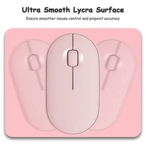 Dapesuom Small Mouse Pad, 5 x 6 Inch Thick Rubber Premium-Textured Non-Slip Portable & Washable Mini Mouse Mat for Women Men Wireless Laptops Keyboard Tray Gaming Computer Office Travel, Pink - 3