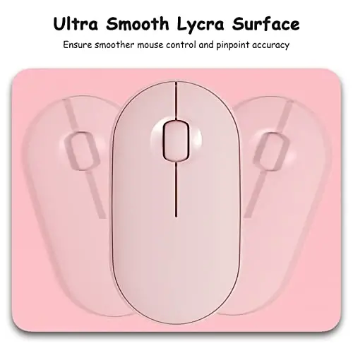 Dapesuom Small Mouse Pad, 5 x 6 Inch Thick Rubber Premium-Textured Non-Slip Portable & Washable Mini Mouse Mat for Women Men Wireless Laptops Keyboard Tray Gaming Computer Office Travel, Pink - 3