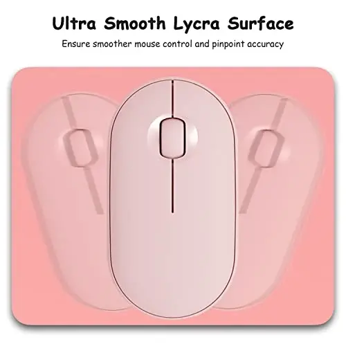 Dapesuom Small Mouse Pad, 5 x 6 Inch Thick Rubber Premium-Textured Non-Slip Portable & Washable Mini Mouse Mat for Women Men Wireless Laptops Keyboard Tray Gaming Computer Office Travel, Rose Pink - 3