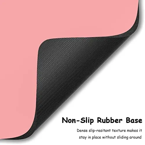 Dapesuom Small Mouse Pad, 5 x 6 Inch Thick Rubber Premium-Textured Non-Slip Portable & Washable Mini Mouse Mat for Women Men Wireless Laptops Keyboard Tray Gaming Computer Office Travel, Rose Pink - 4