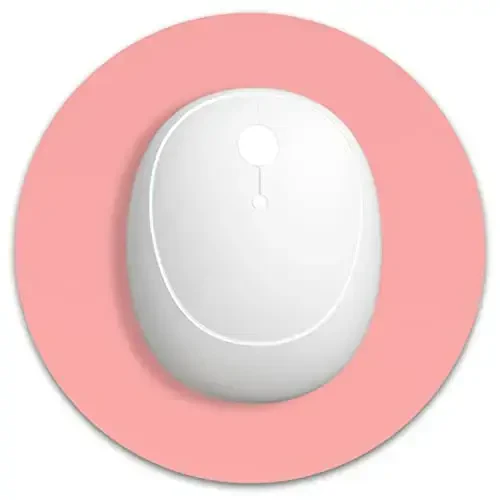 Dapesuom Small Mouse Pad, 6 x 6 Inch Thick Rubber Premium-Textured Non-Slip Portable & Washable Round Mini Mouse Mat for Women Men Wireless Laptops Keyboard Tray Gaming Work Computer Travel, Rose Pink - DAPESUOM