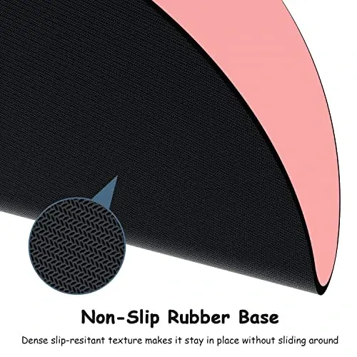 Dapesuom Small Mouse Pad, 6 x 6 Inch Thick Rubber Premium-Textured Non-Slip Portable & Washable Round Mini Mouse Mat for Women Men Wireless Laptops Keyboard Tray Gaming Work Computer Travel, Rose Pink - 4