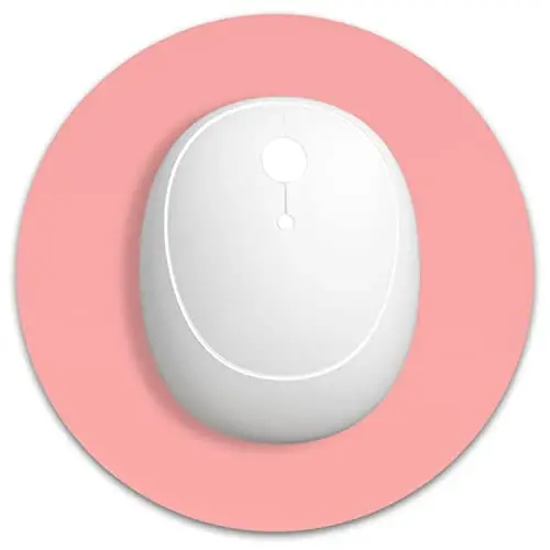 Dapesuom Small Mouse Pad, 6 x 6 Inch Thick Rubber Premium-Textured Non-Slip Portable & Washable Round Mini Mouse Mat for Women Men Wireless Laptops Keyboard Tray Gaming Work Computer Travel, Rose Pink - 1