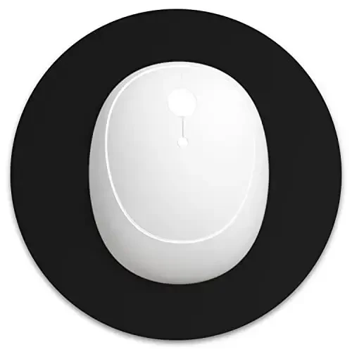 Dapesuom Small Mouse Pad, 6 x 6 Inch Thick Rubber Premium-Textured Non-Slip Portable & Washable Round Mini Mouse Mat for Women Wireless Laptops Keyboard Tray Gaming Work Computer Office Travel, Black - DAPESUOM